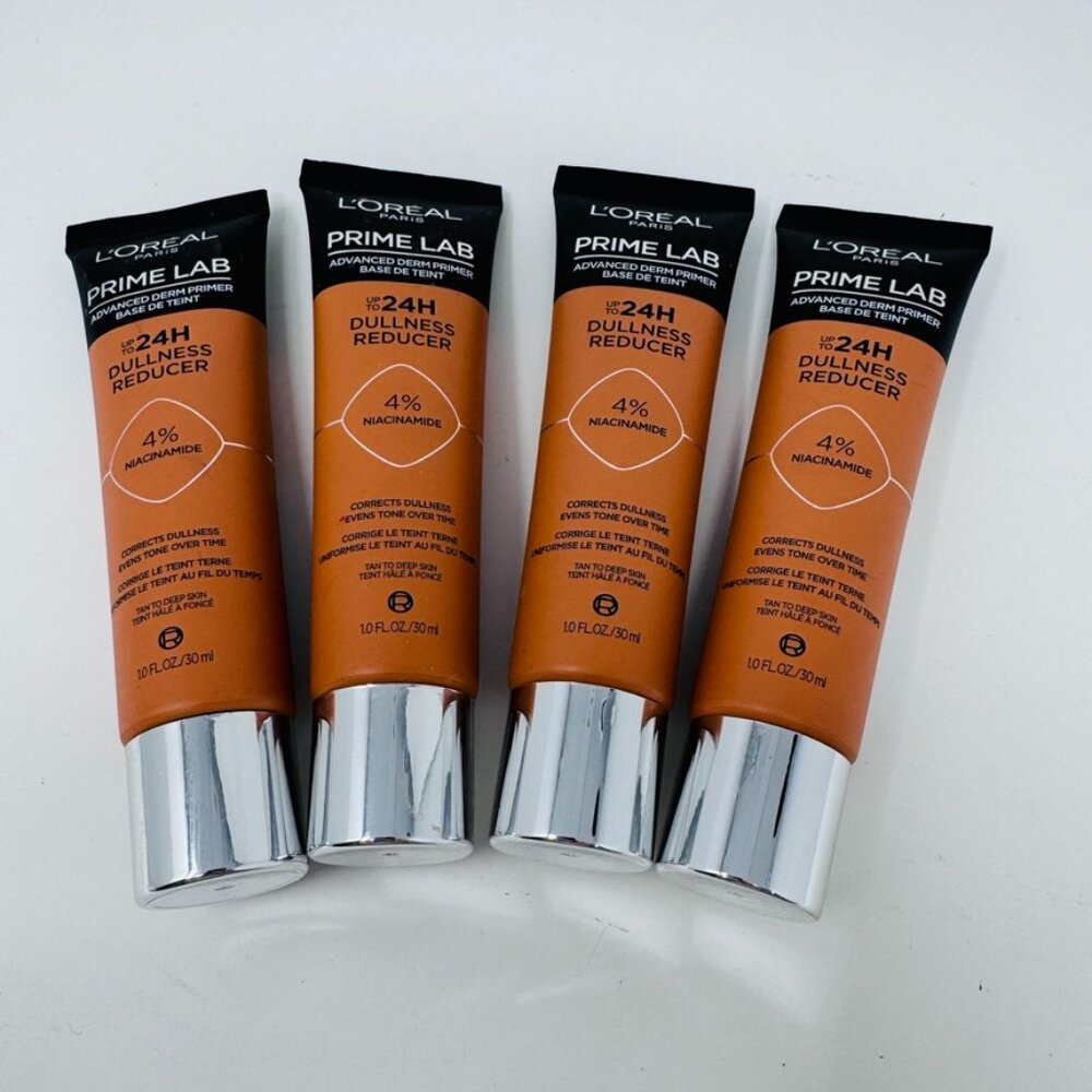LOT 4 Loreal Prime Lab Advanced Derm Primer Dullness Reducer 1oz NEW.